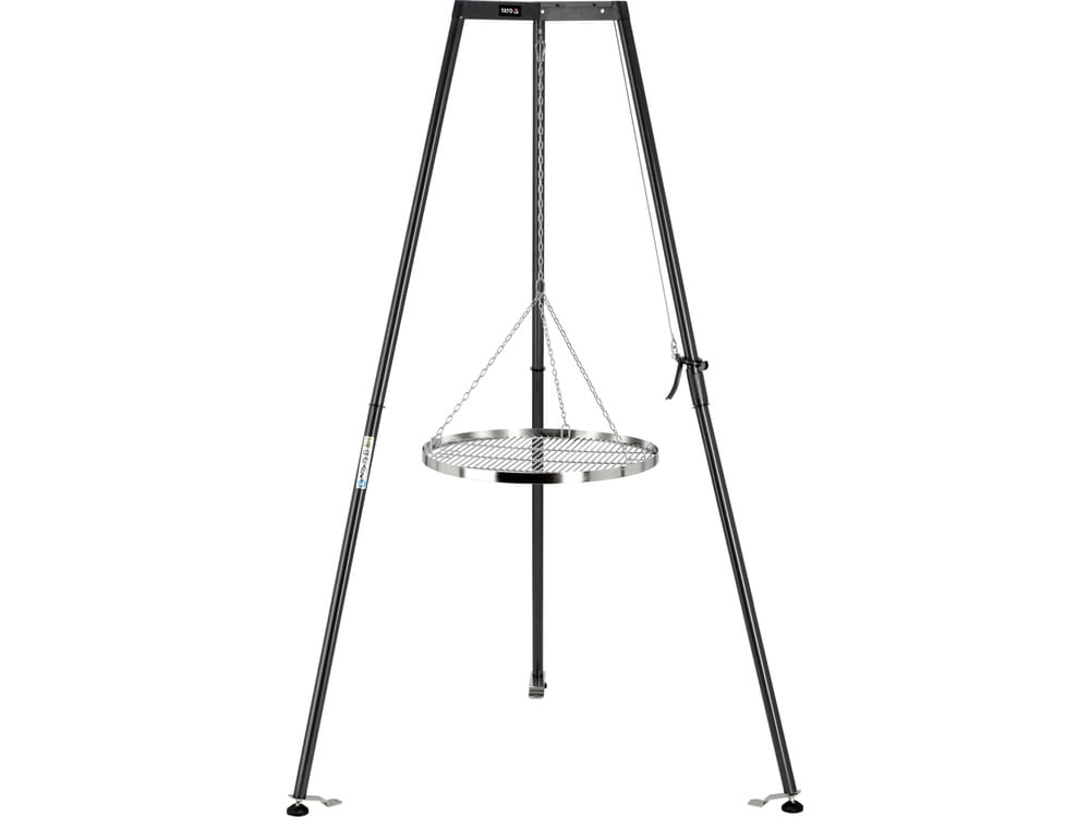 Grill ogrodowy XXL z wiszącym rusztem 66cm na trójnogu | YG-20330