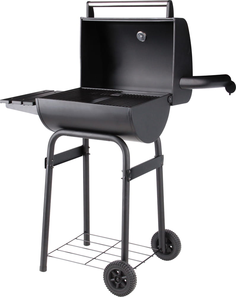 Grill ogrodowy z pokrywą i 2 półkami