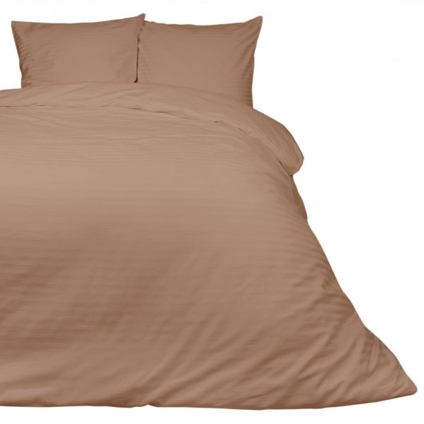 Pościel satynowa DARYMEX kolekcja Exclusive 160x200 + 2x70x80 wz. CIZGILI CINNAMON
