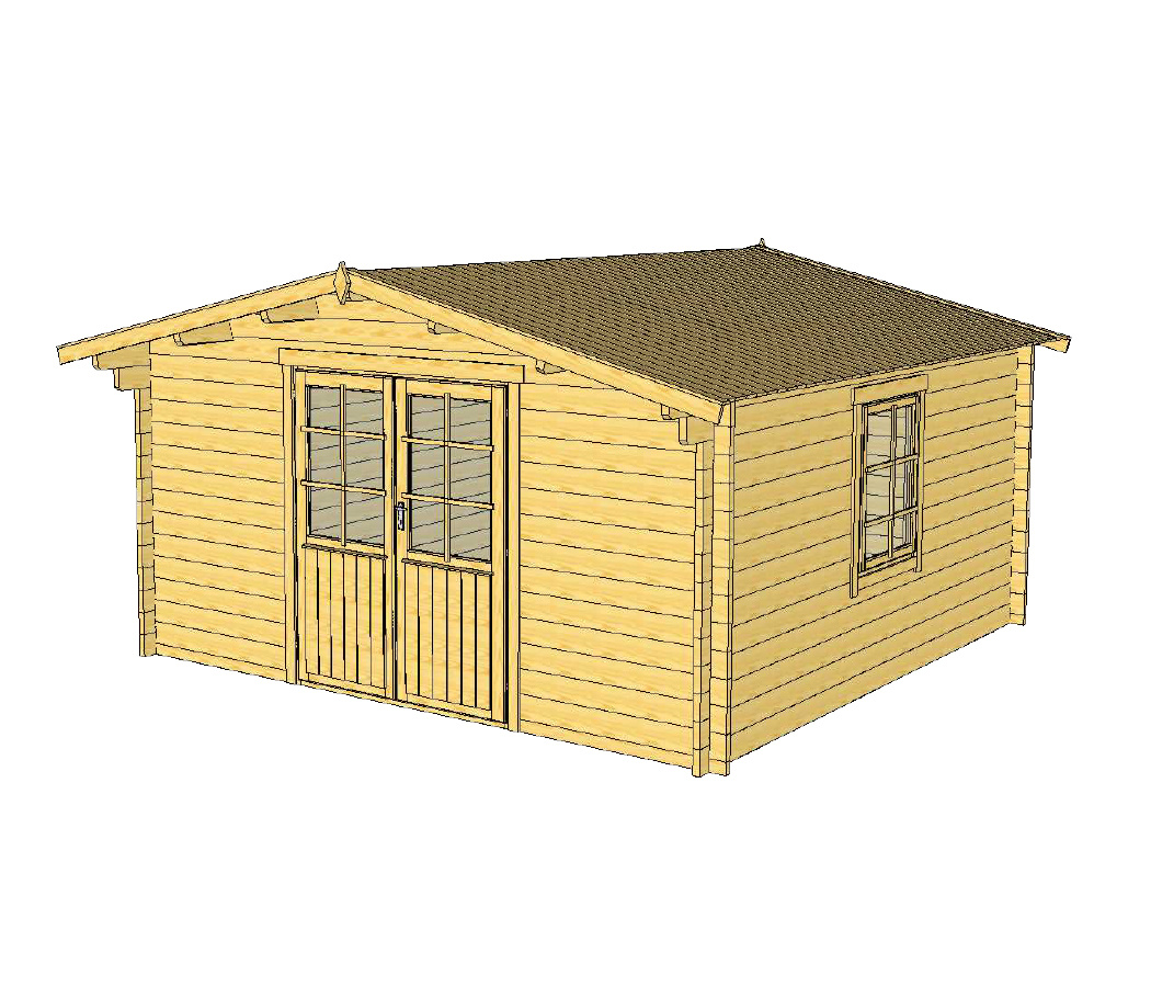 Domek Ogrodowy narzędziowy NR30 400 x 400 cm 40mm z podłogą
