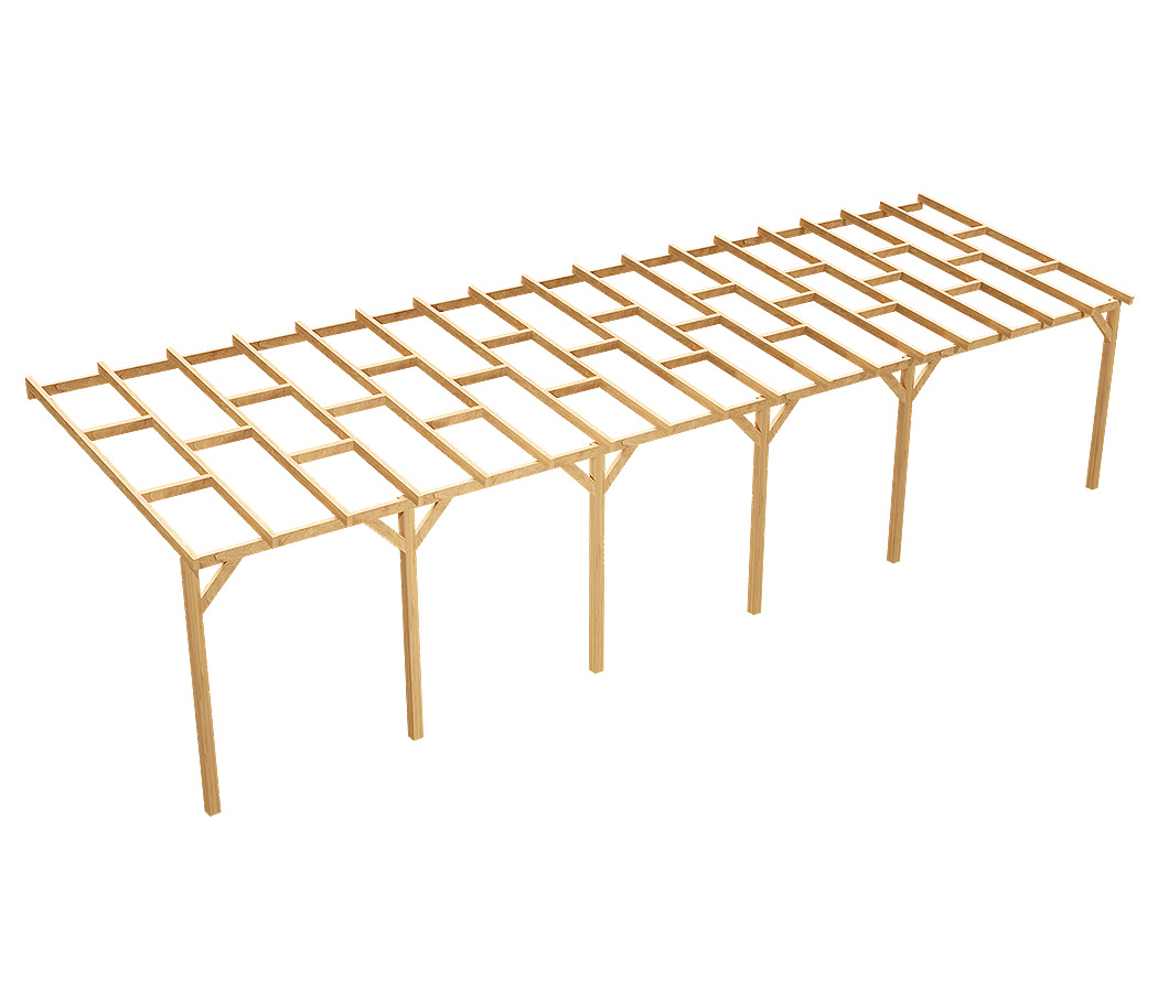 Zadaszenie tarasu 300 x 1041 cm pergola ogrodowa przyścienna drewniana