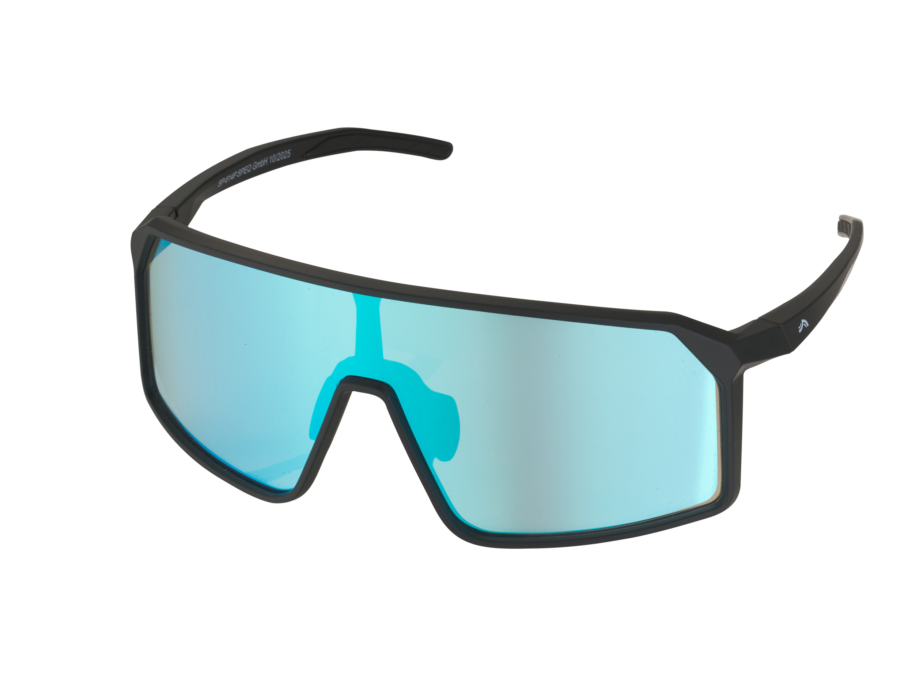 Crivit Okulary sportowe Pełnoramowy, Czarny/ niebieski