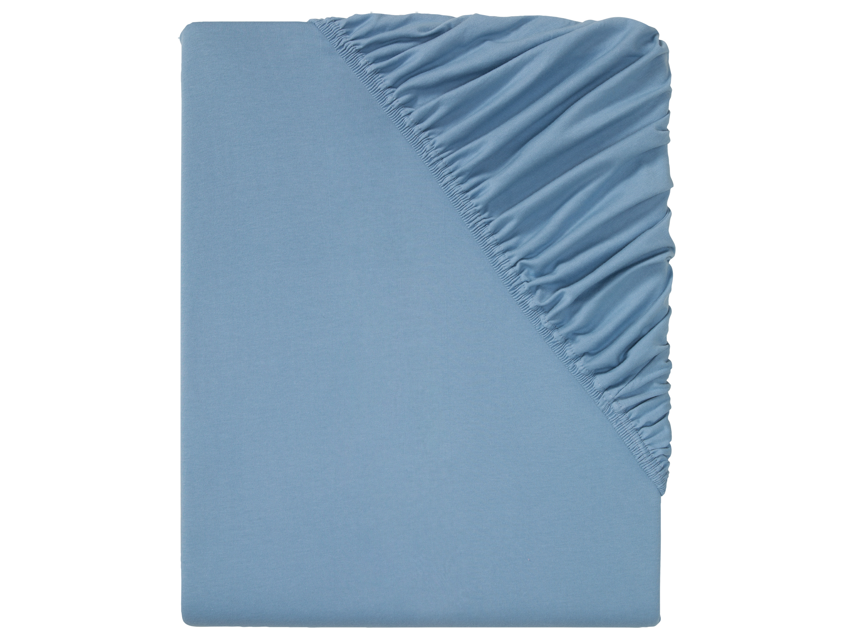 Livarno home Prześcieradło z dżerseju z gumką, 180-200 x 200 cm Niebieski