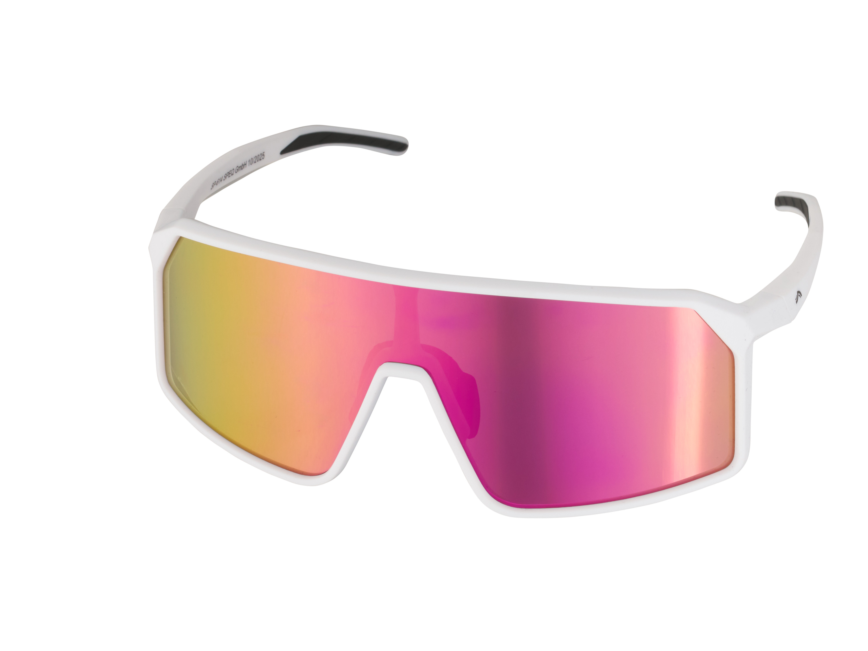 Crivit Okulary sportowe Pełnoramowy, Biały/różowy