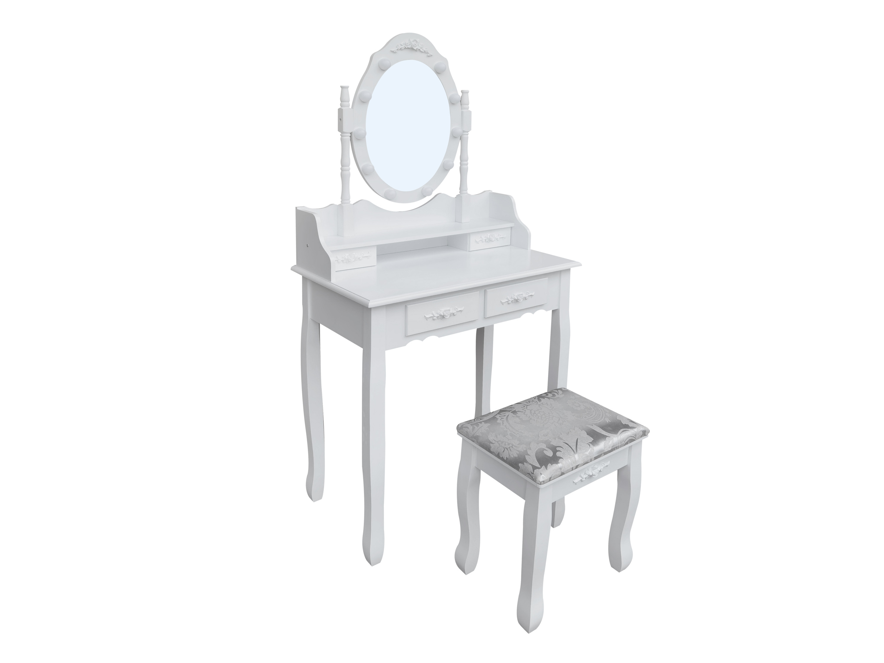 Home Deluxe Toaletka Rosy z oświetleniem LED Biały