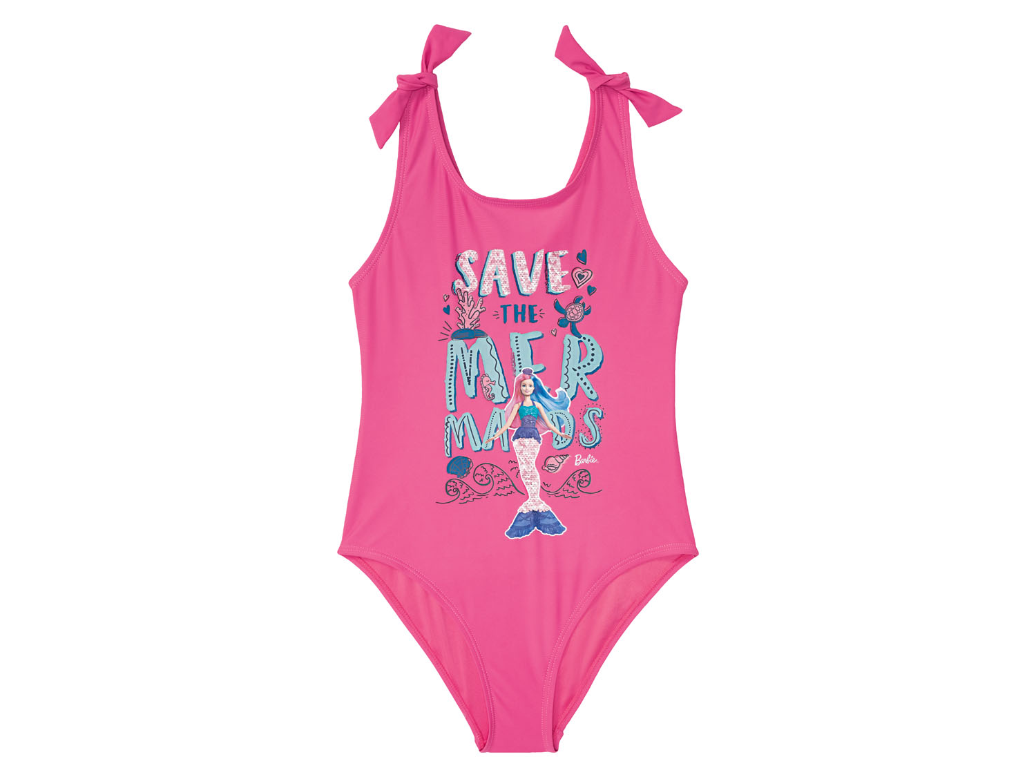 Strój kąpielowy lub bikini dziewczęce z bohaterami bajek Barbie, 134/140