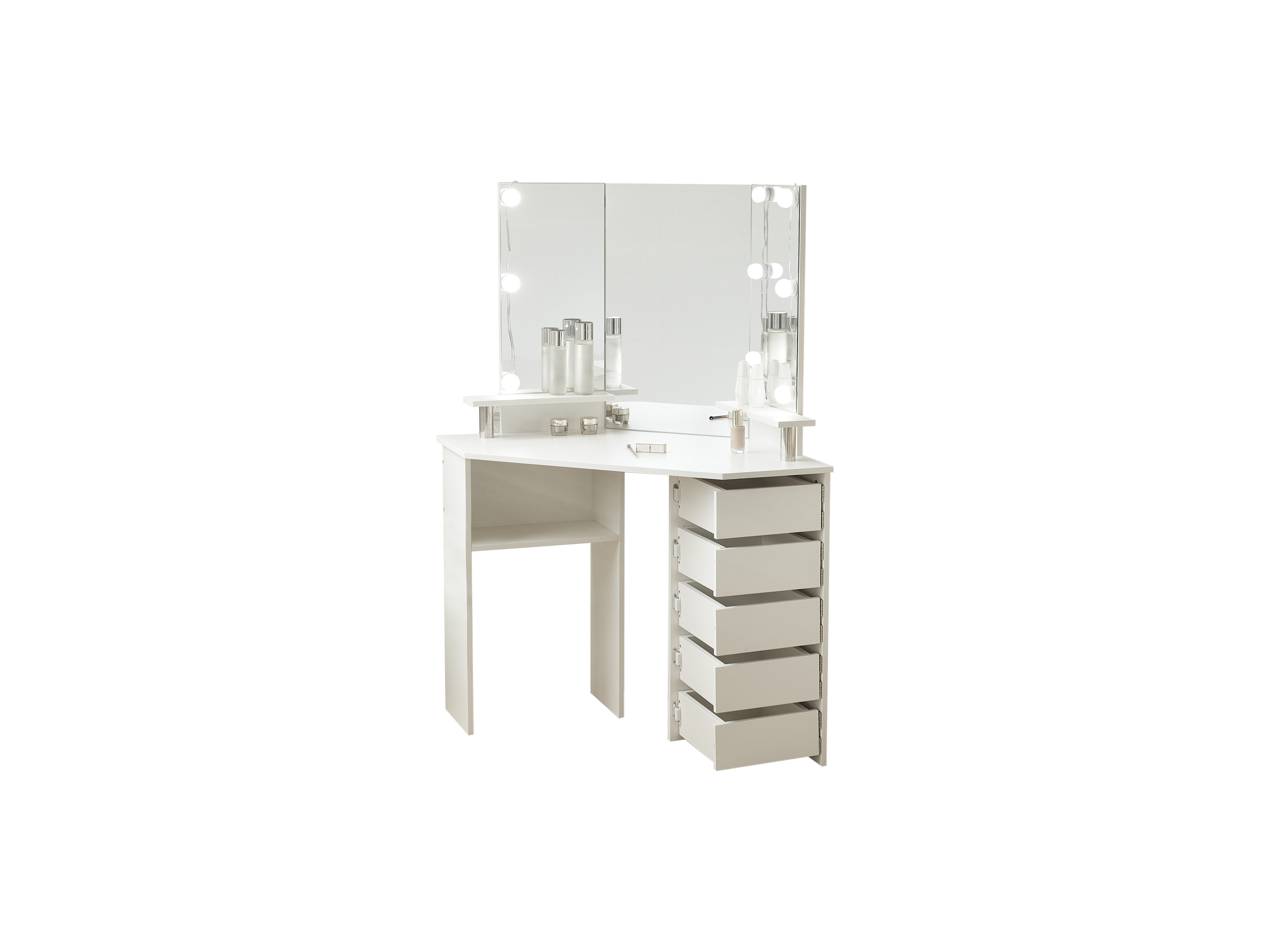 Home Deluxe Toaletka Candice z oświetleniem LED
