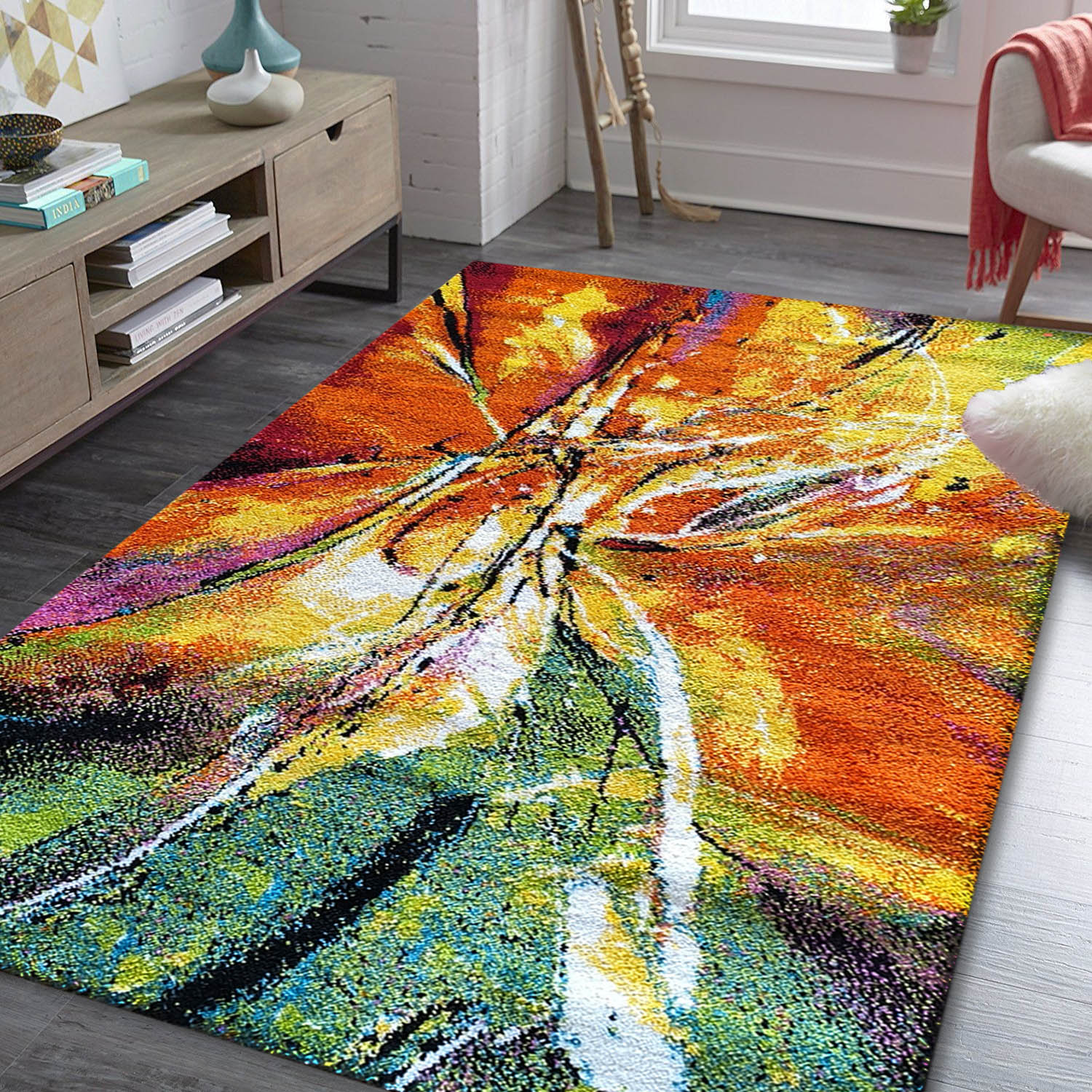 Dywan - 80 x 150 cm - Wielokolorowy - Nowoczesny - Dywanopol