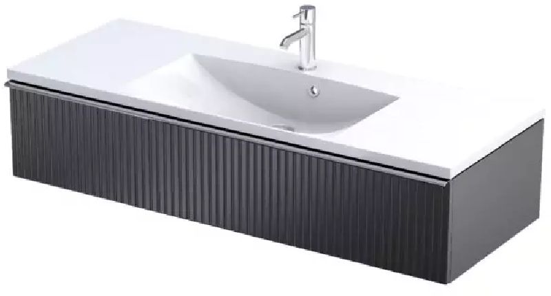 Darmowa Dostawa - Szafka 119.6x45.5x25 cm podumywalkowa wisząca czarna Oristo Etna OR52SD1S1208R