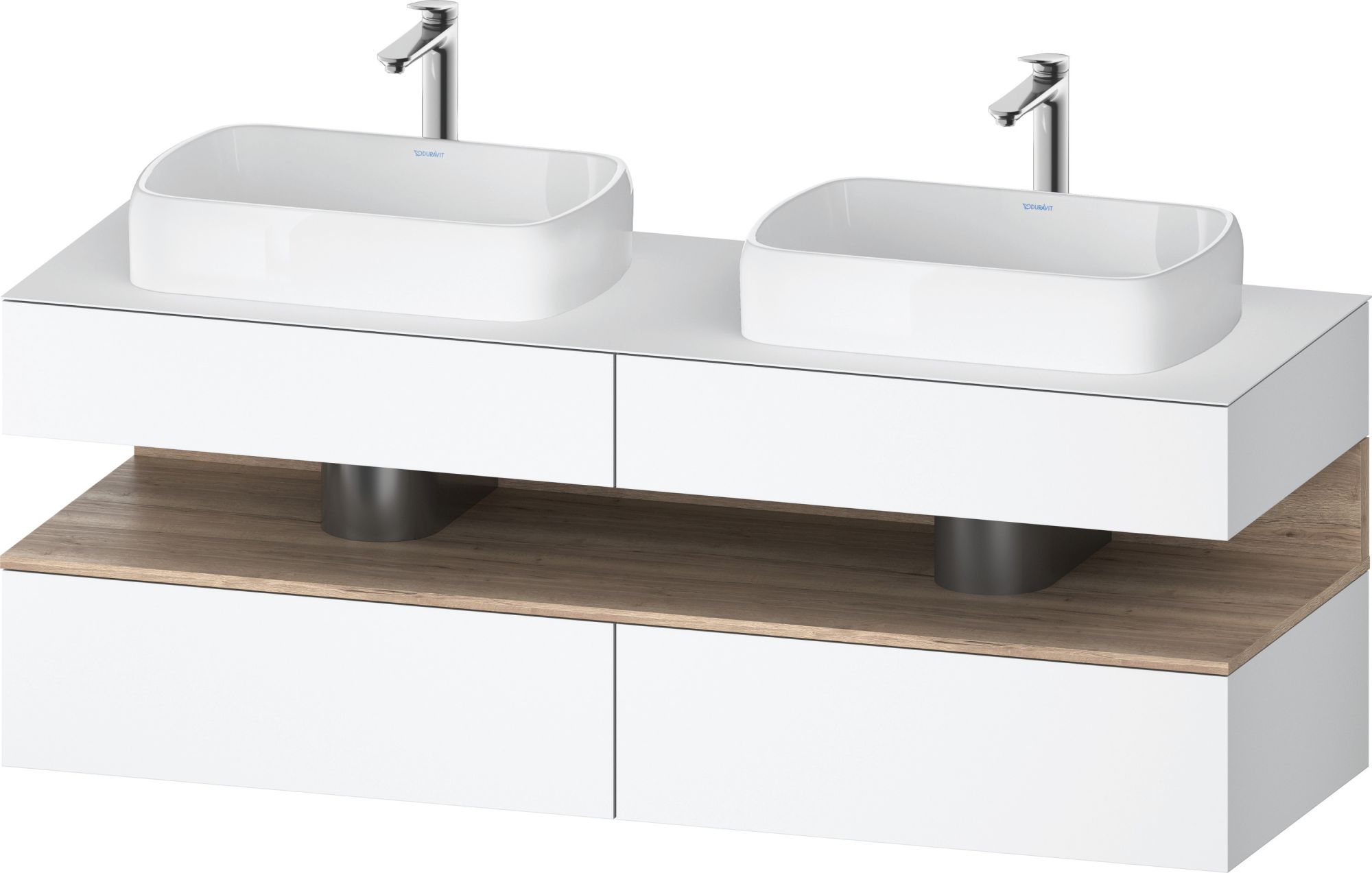 Darmowa Dostawa - Szafka 160x55x60 cm podumywalkowa wisząca biały Duravit Qatego QA4779055180010