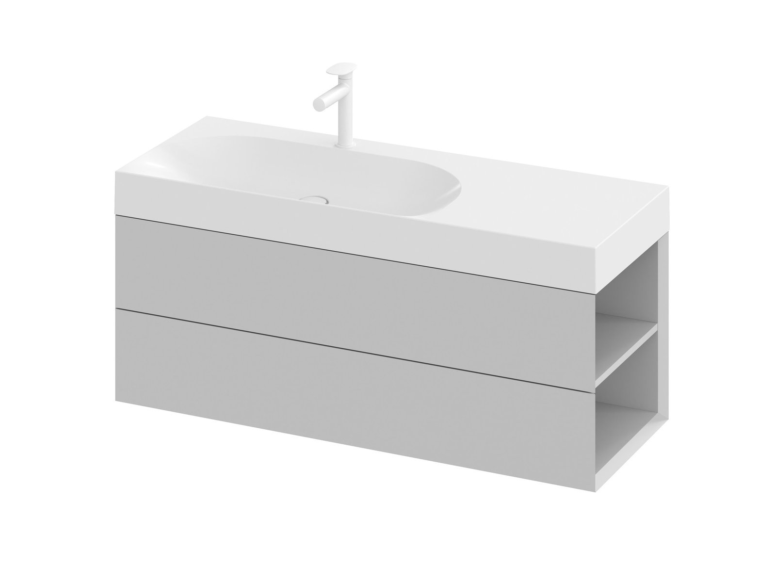 Darmowa Dostawa - Szafka 120x45x43 cm podumywalkowa wisząca szara Ravak Lite X000001895