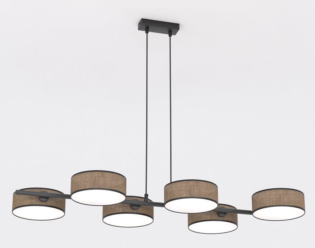 Darmowa Dostawa - Lampa wisząca 6x10 W brązowa Emibig Drumz 15636