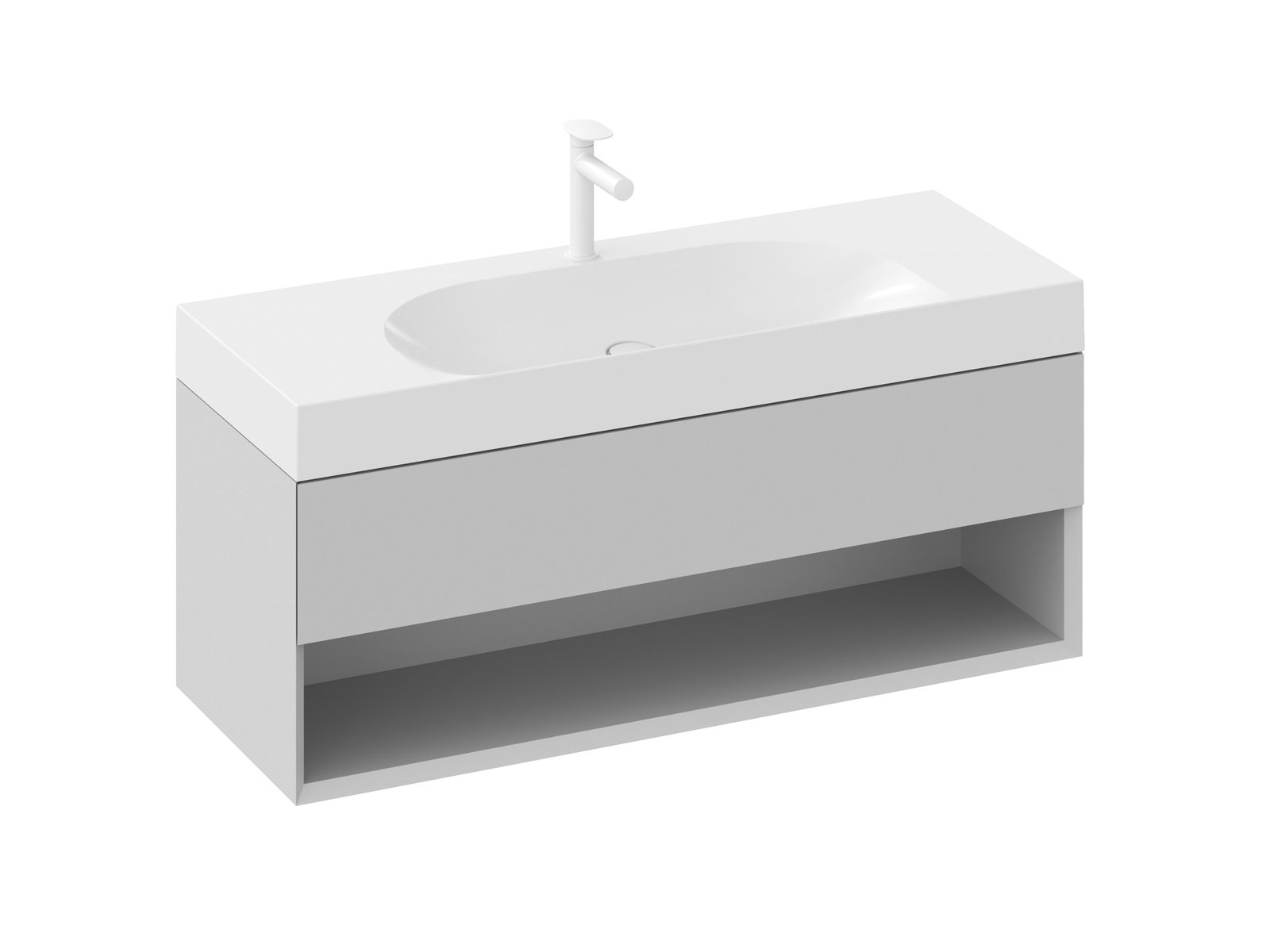 Darmowa Dostawa - Szafka 120x45x43 cm podumywalkowa wisząca szara Ravak Lite X000001871