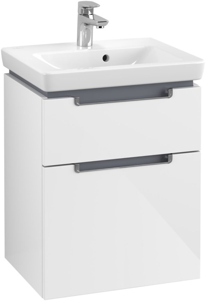 Darmowa Dostawa - Szafka 48.5x37.9x59 cm podumywalkowa wisząca biały Villeroy & Boch Subway 2.0 A90710DH