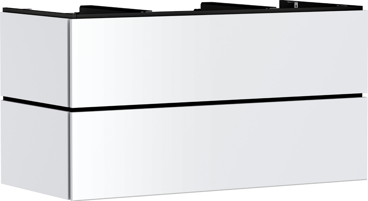 Darmowa Dostawa - Szafka 118x55x62 cm podumywalkowa wisząca biała Hansgrohe Xilesa E 54303700