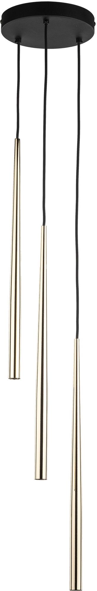 Darmowa Dostawa - Lampa wisząca 3x8 W czarna-złota TK Lighting Piano 10117