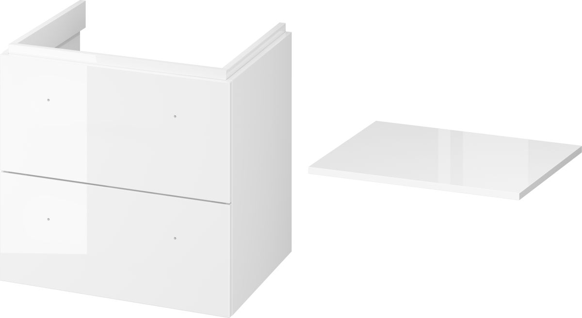 Darmowa Dostawa - Szafka z blatem 59.4x44.4x57.2 cm podumywalkowa wisząca biała Cersanit Larga abset3590