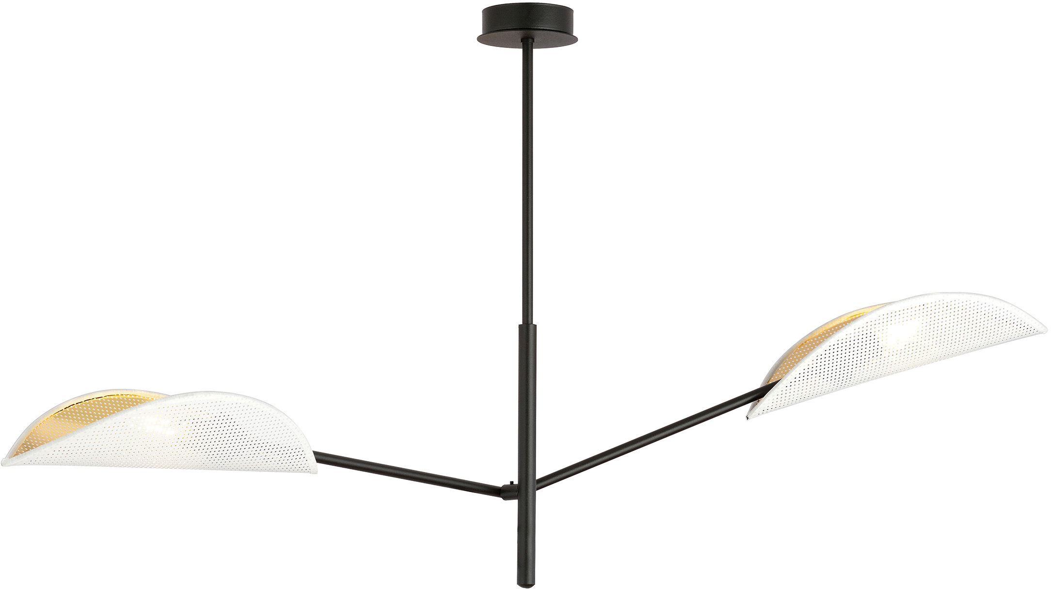 Darmowa Dostawa - Lampa podsufitowa 2x10 W biała-czarna-złota Emibig Vene 11592