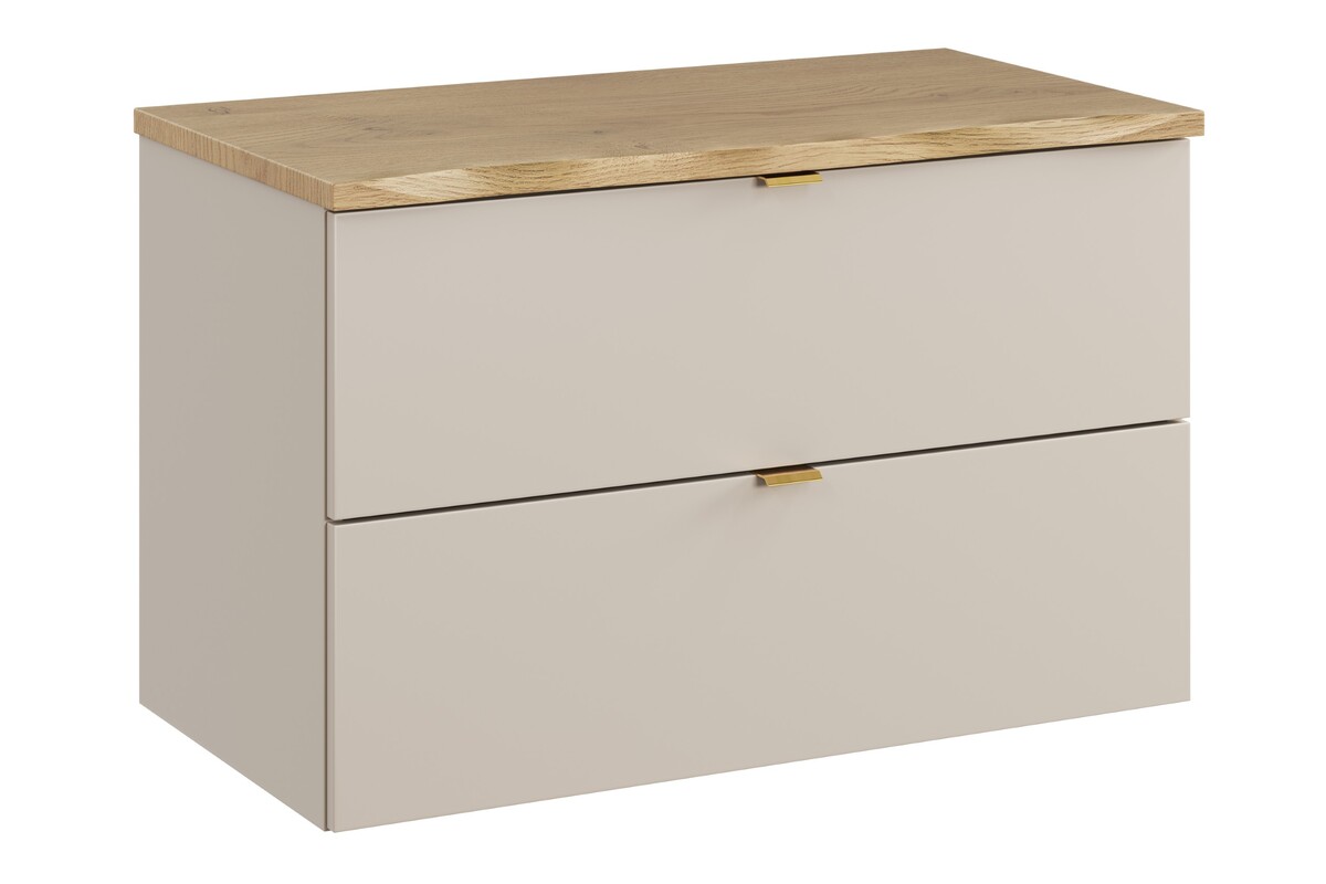 Darmowa Dostawa - Szafka z blatem 80x46x52.2 cm podumywalkowa wisząca dąb-beżowa Comad Dalia Cashmere SETDCBNATCREMONA80CM
