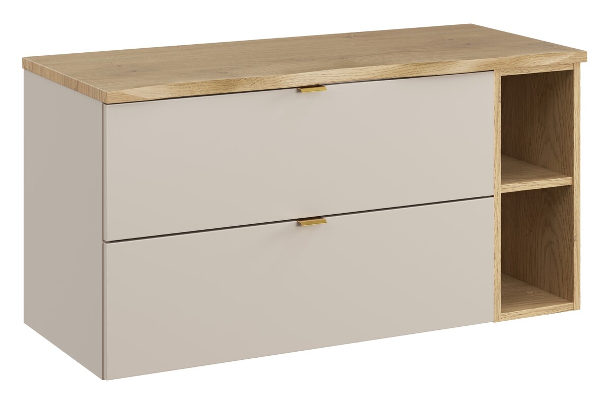 Darmowa Dostawa - Szafka z blatem 100x46x52.2 cm podumywalkowa wisząca dąb-beżowa Comad Dalia Cashmere SETDCBNATCREMONA100CMLR