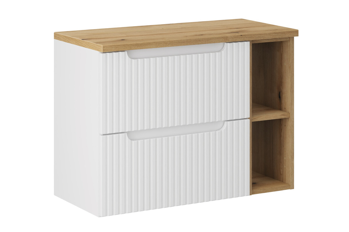 Darmowa Dostawa - Szafka z blatem 80x40x59.5 cm podumywalkowa wisząca biała-dąb Comad Nova White SETNOWBOAK80CMLR