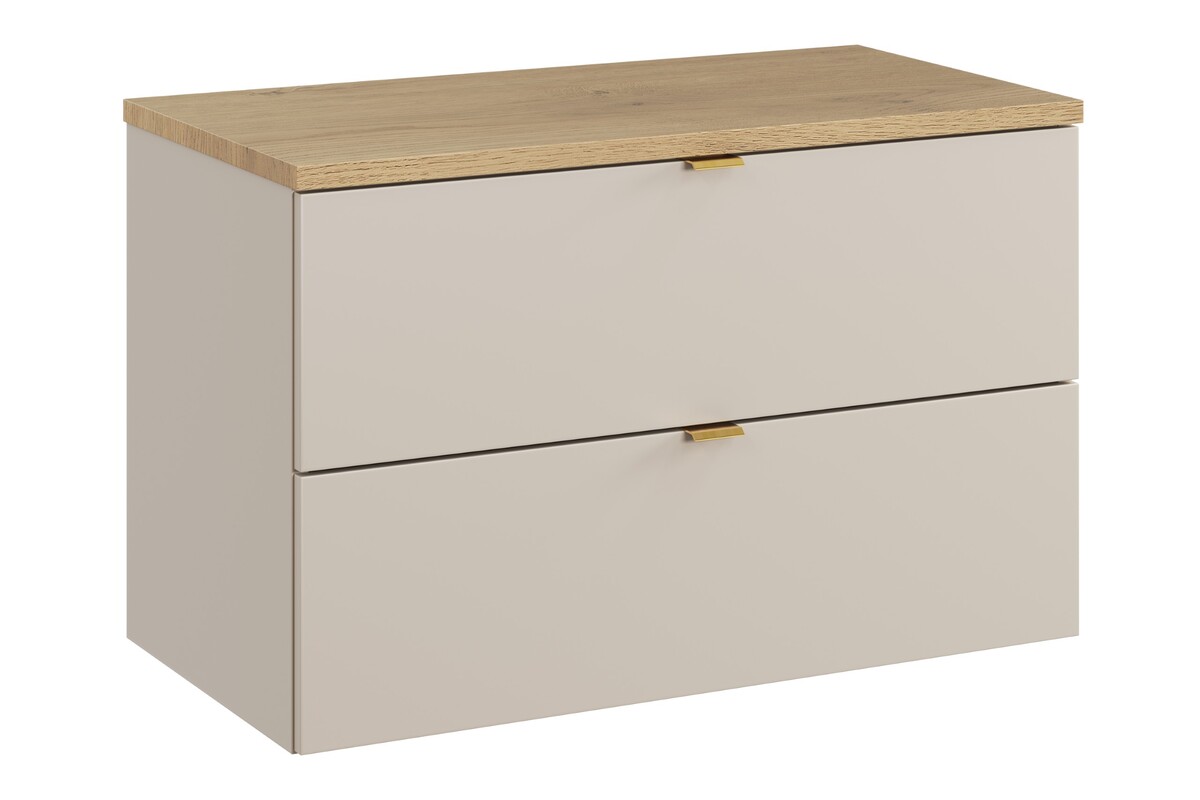 Darmowa Dostawa - Szafka z blatem 80x46.5x52.2 cm podumywalkowa wisząca dąb-beżowa Comad Dalia Cashmere SETDCBCREMONA80CM