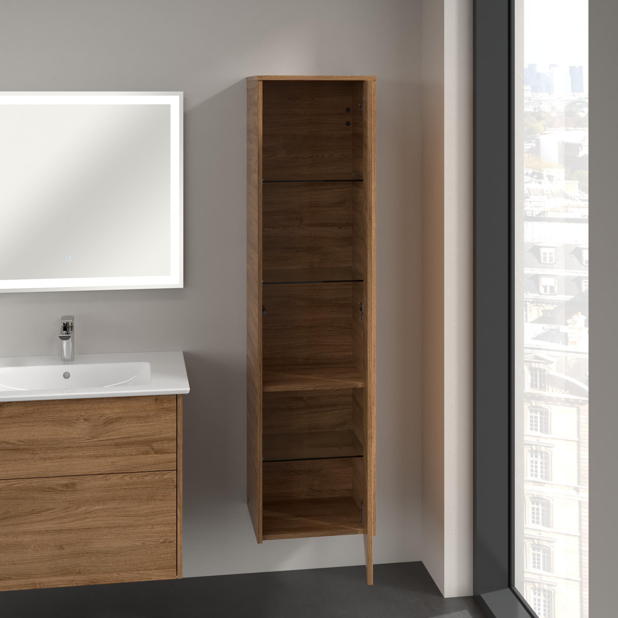 Darmowa Dostawa - Szafka 40x35x155 cm boczna wisząca dab Villeroy & Boch Finero C53201RH