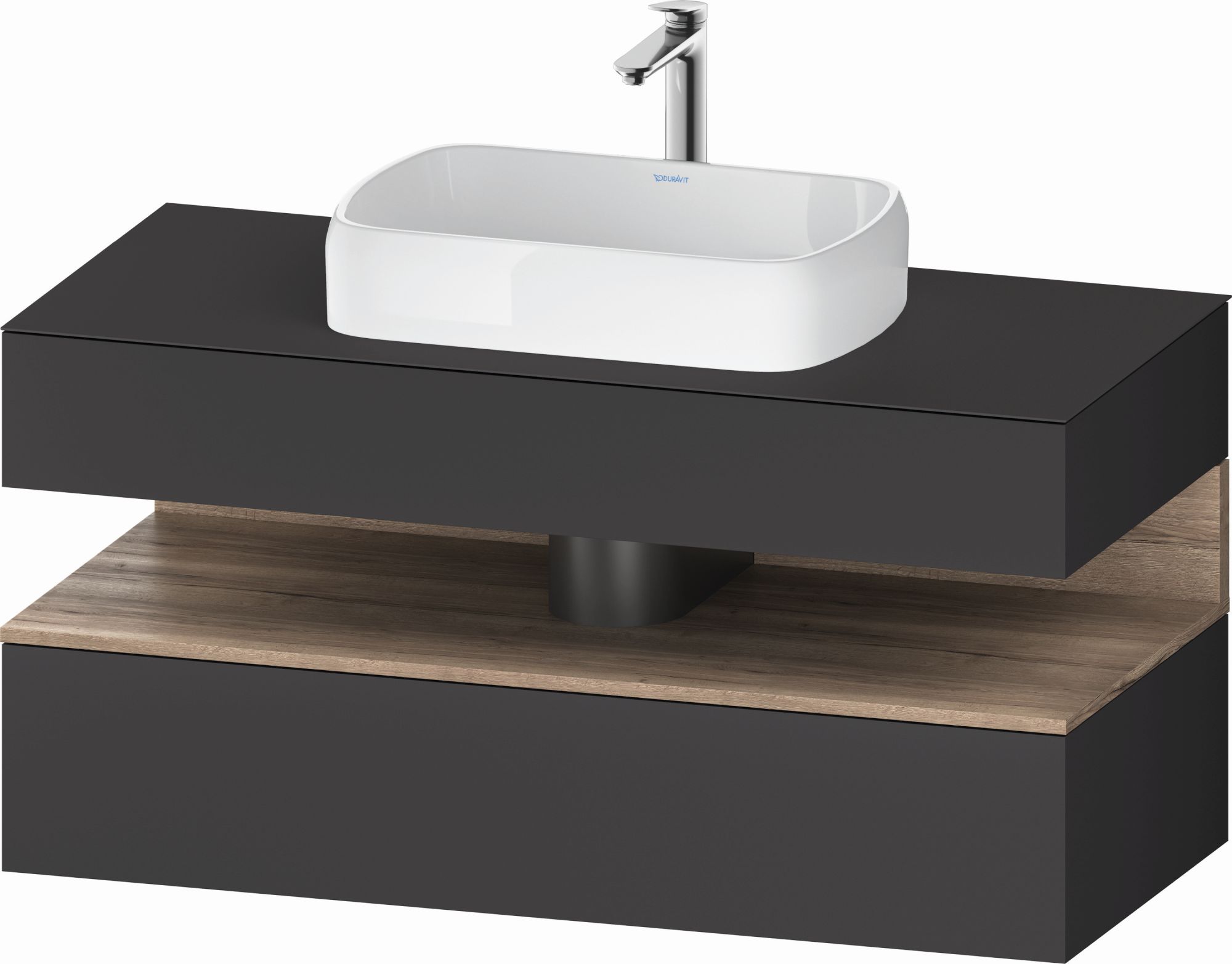 Darmowa Dostawa - Szafka 120x55x60 cm podumywalkowa wisząca grafit Duravit Qatego QA4732055490010