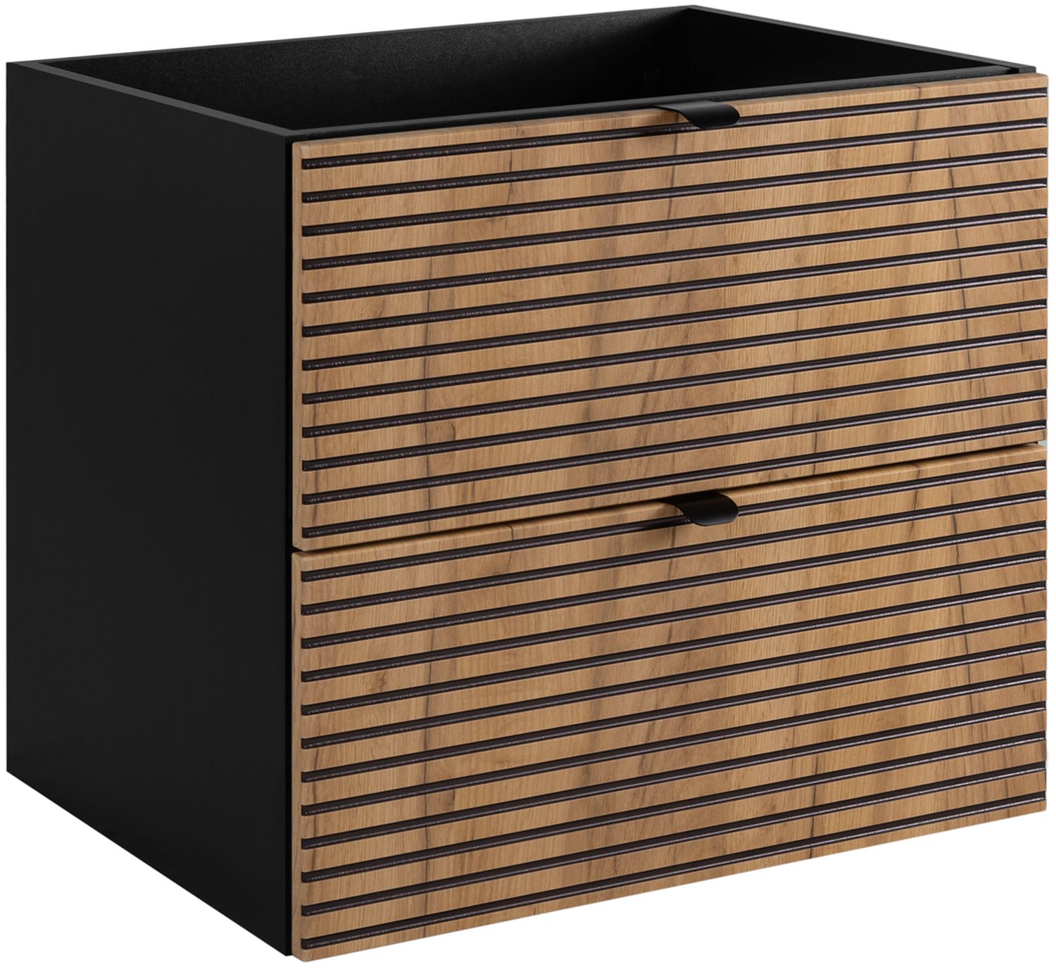 Darmowa Dostawa - Szafka 60x46x57 cm podumywalkowa wisząca czarna-dąb Rodan Loft 5906154450935