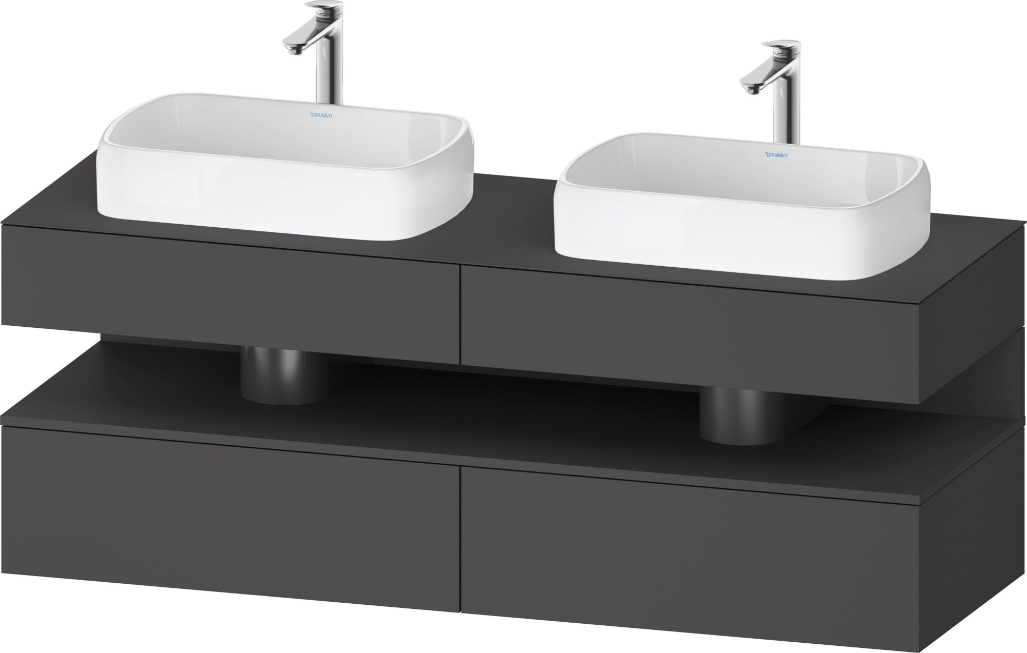 Darmowa Dostawa - Szafka 160x55x60 cm podumywalkowa wisząca grafit Duravit Qatego QA4779049490010