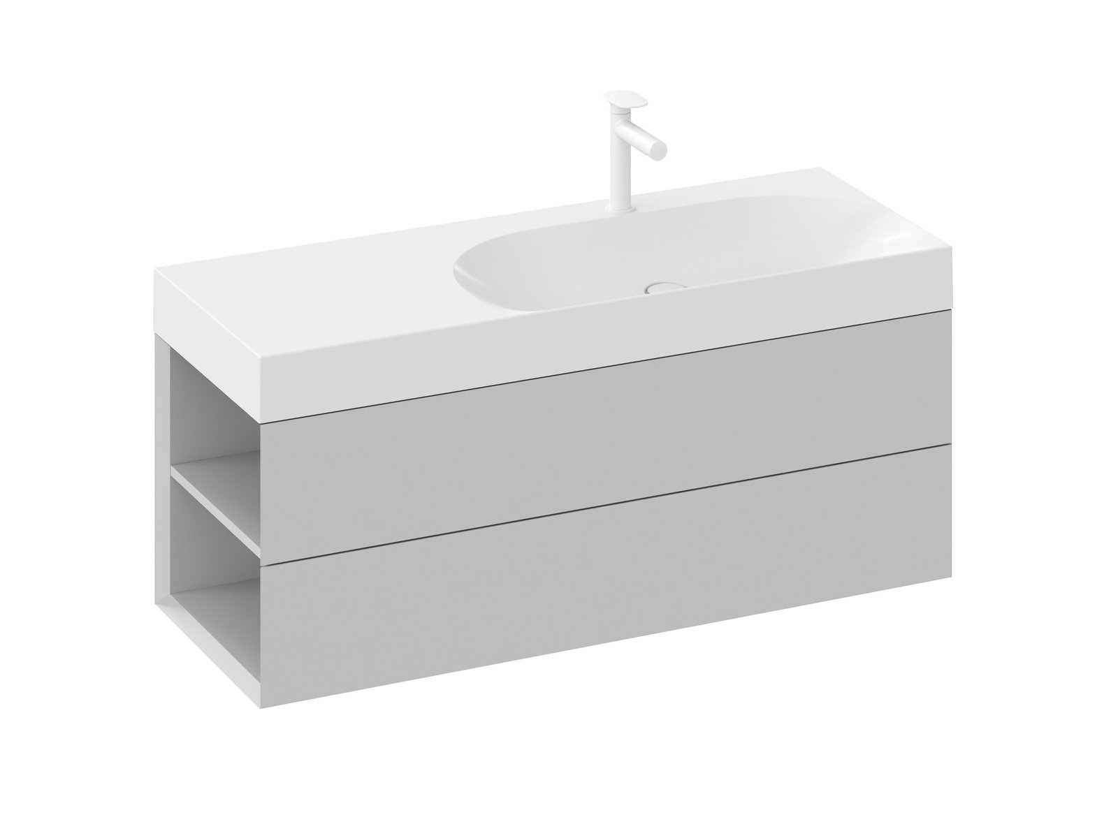 Darmowa Dostawa - Szafka 120x45x43 cm podumywalkowa wisząca szara Ravak Lite X000001883