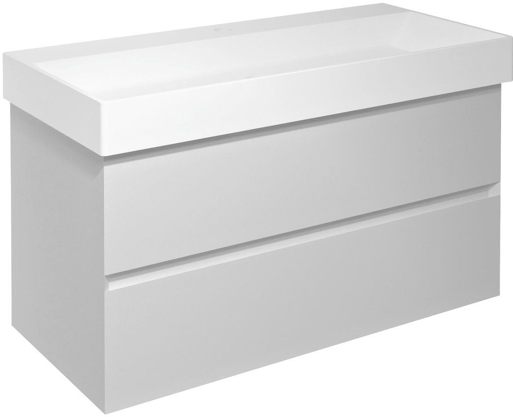 Darmowa Dostawa - Szafka 95x43.5x51.5 cm podumywalkowa wisząca biała Sapho Filena FID1210W