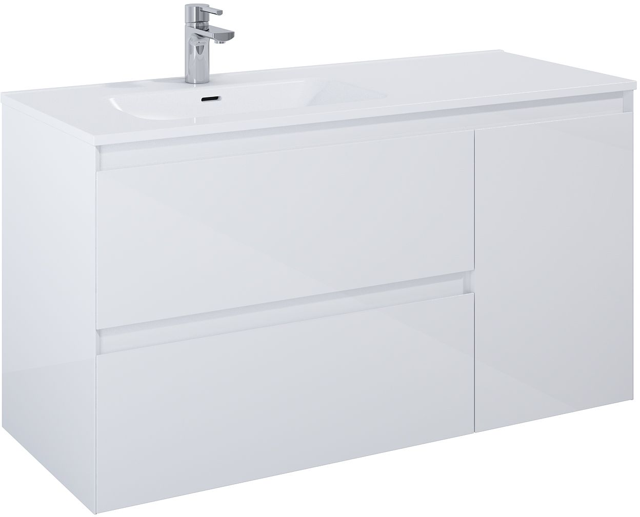 Darmowa Dostawa - Szafka 120x45.8x63.5 cm podumywalkowa wisząca biała Elita Split RE011206258060