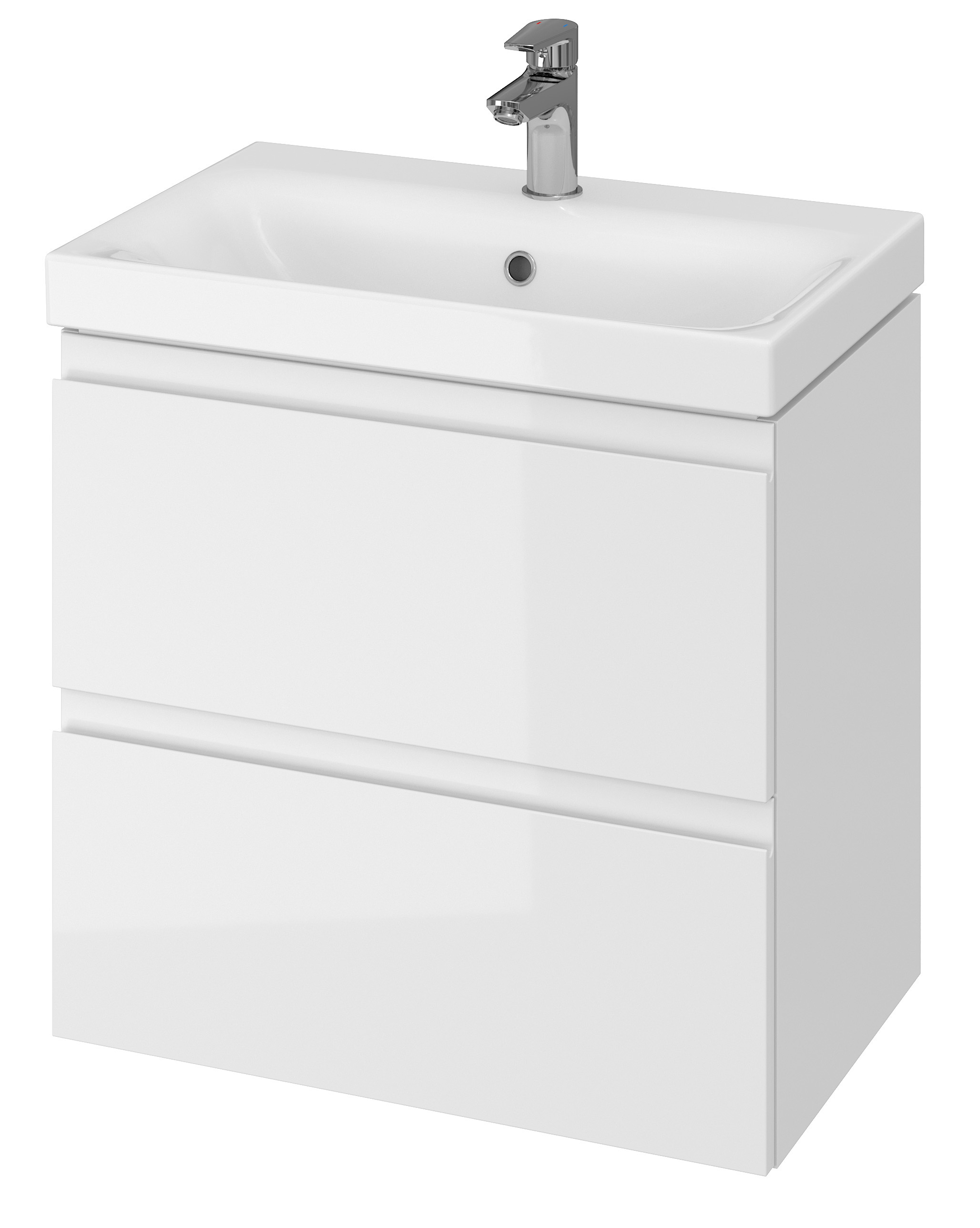 Darmowa Dostawa - Szafka z zestawu łazienkowego 59.5x37.5x57 cm podumywalkowa wisząca biała Cersanit Moduo S590004DSM