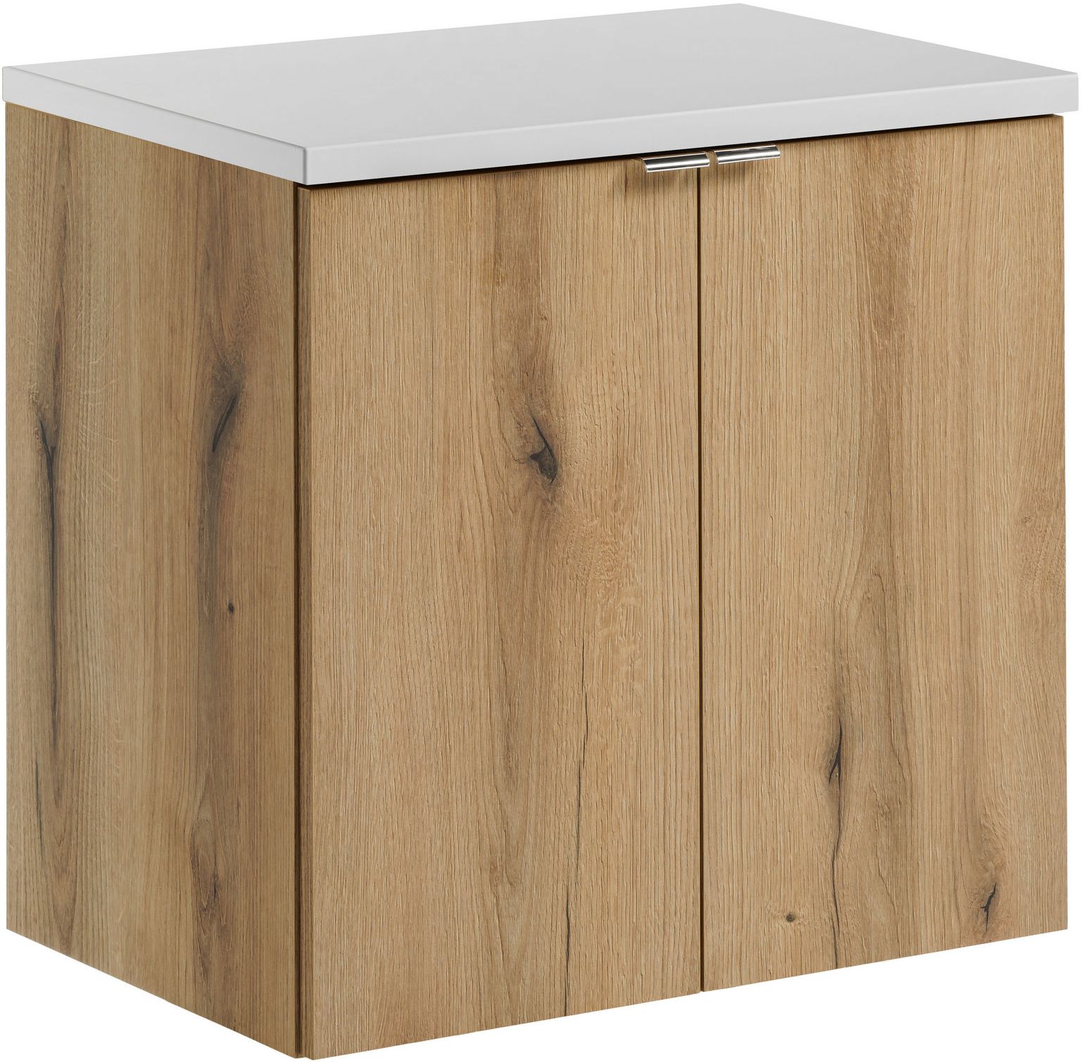 Darmowa Dostawa - Szafka z blatem 60x40x57 cm podumywalkowa wisząca biała-dąb Comad Nova Oak SETNOABWHITE60CMD