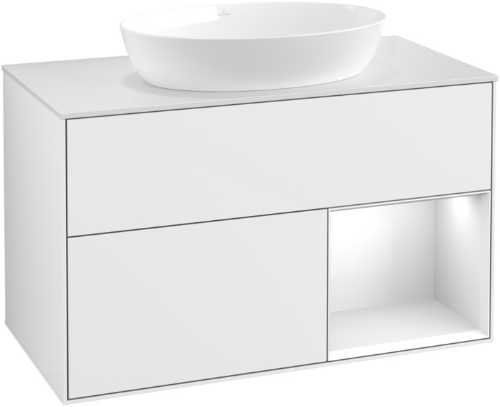 Darmowa Dostawa - Szafka 100x50.1x60.3 cm podumywalkowa wisząca biała Villeroy & Boch Finion GA21GFGF