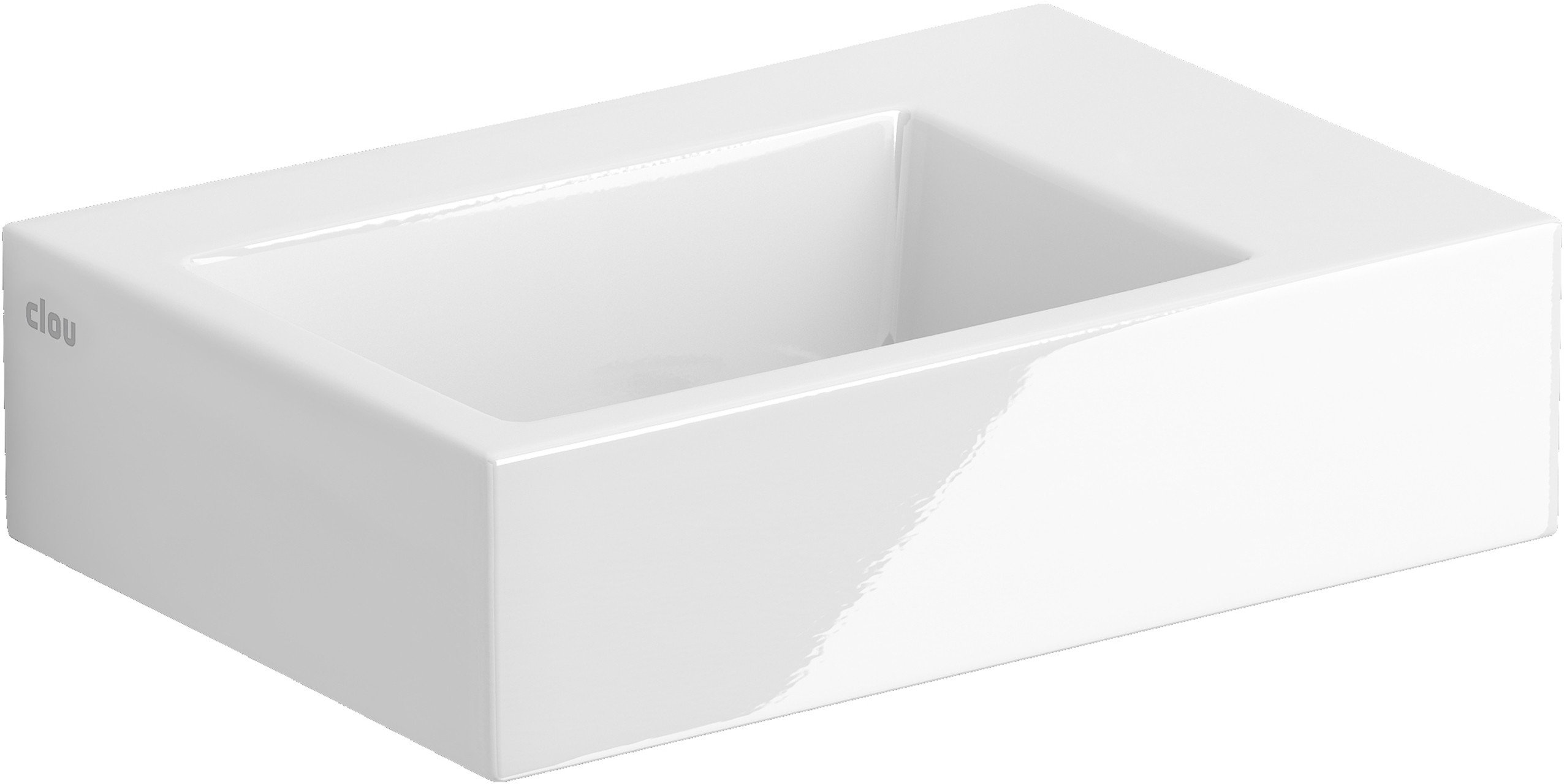 Darmowa Dostawa - Umywalka 36x24.5 cm prostokątna ścienna-nablatowa biała Clou Flush CL0303021