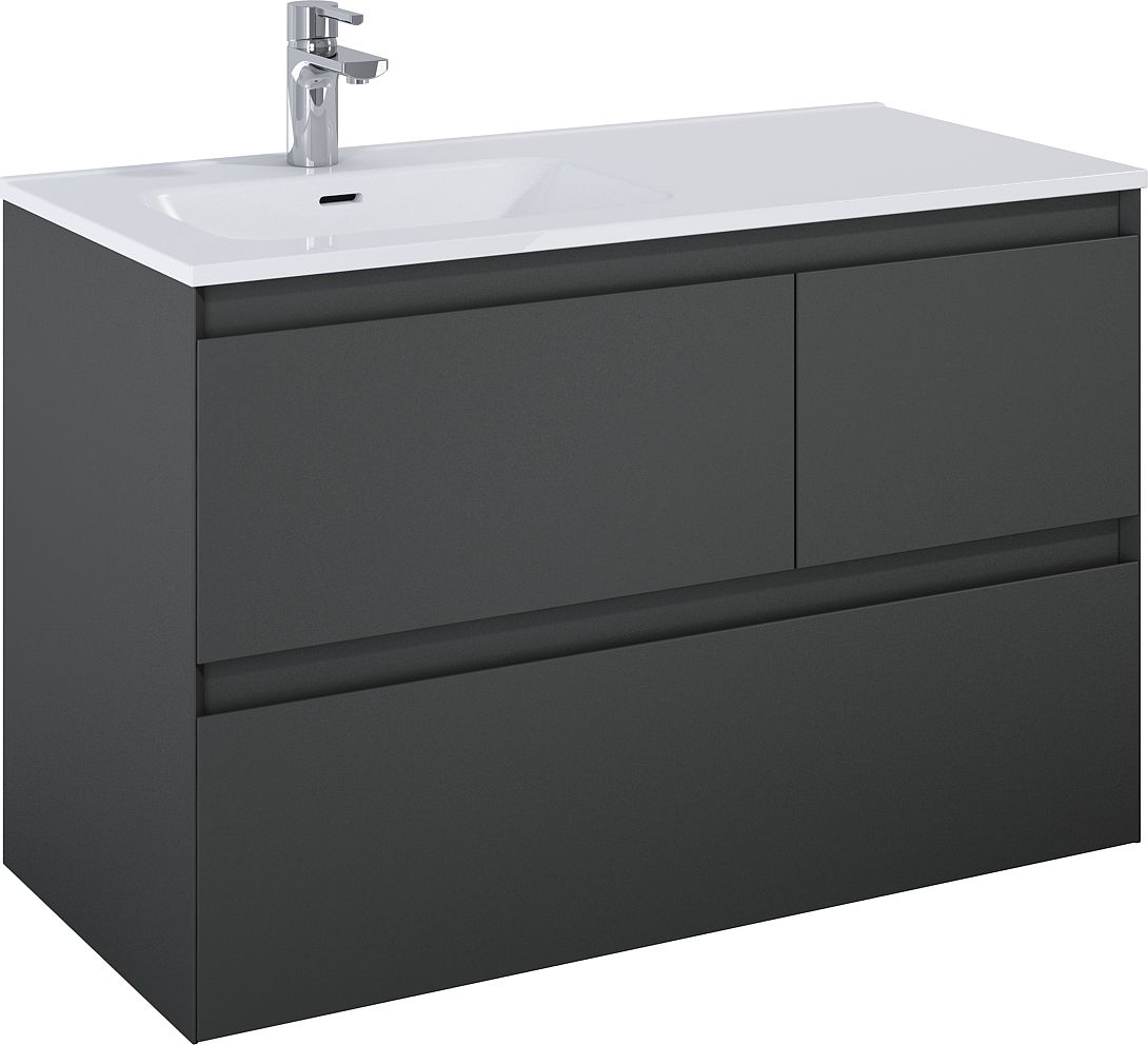 Darmowa Dostawa - Szafka 100x45.8x63.5 cm podumywalkowa wisząca antracyt Elita Split RE011006156010