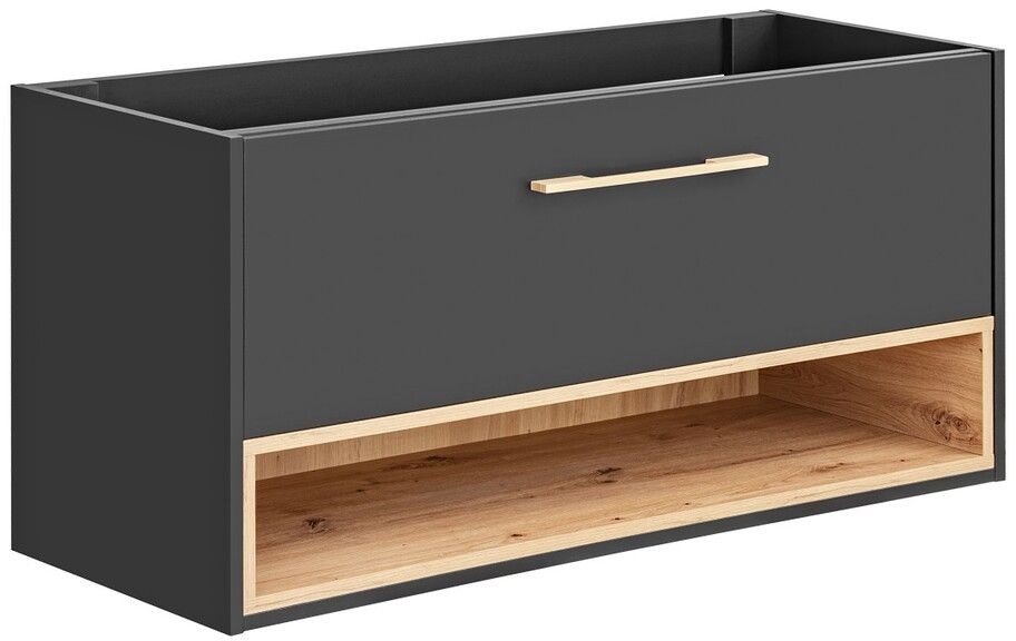 Darmowa Dostawa - Szafka 120x46x57 cm podumywalkowa wisząca szara Comad Borneo BORNEOCOSMOS854FSC