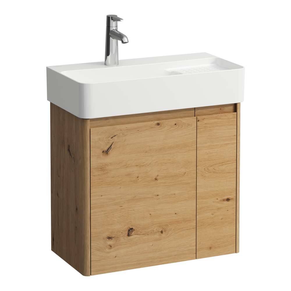 Darmowa Dostawa - Szafka 57x29.5x51.5 cm podumywalkowa wisząca dąb Laufen Base 2.0 H4113831082671