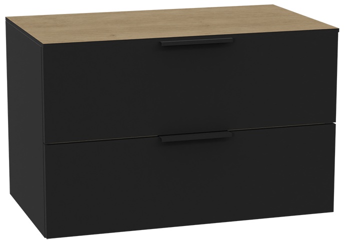 Darmowa Dostawa - Szafka z blatem 80x46.5x51.5 cm podumywalkowa wisząca czarna-dąb Excellent Tuto 2.0 MLEX2172K8002BLBKBK