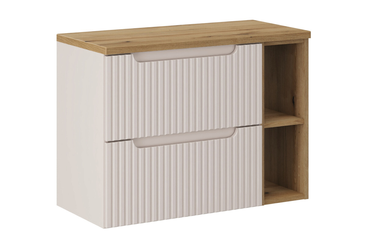 Darmowa Dostawa - Szafka z blatem 80x40x59.5 cm podumywalkowa wisząca dąb-beżowa Comad Nova Cashmere SETNOCBOAK80CMLR