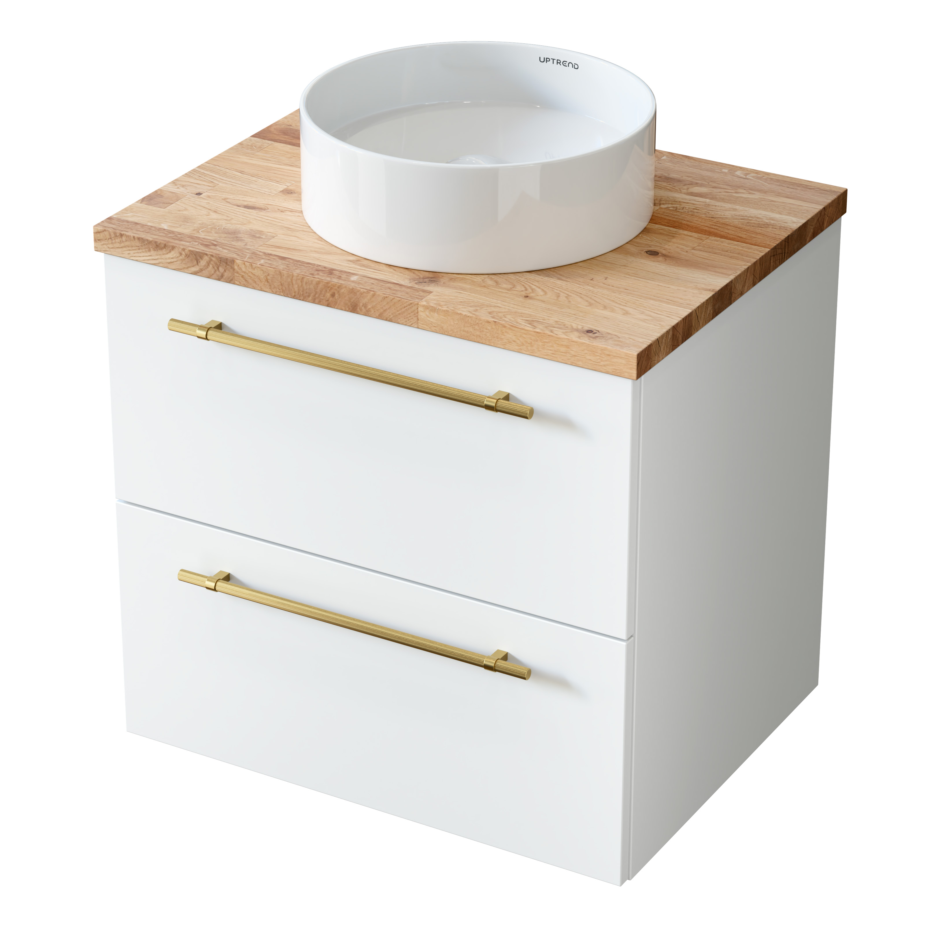 Darmowa Dostawa - Szafka z blatem 80.5x46x52.7 cm podumywalkowa wisząca biała Uptrend Nava 004SU8002999BL8001