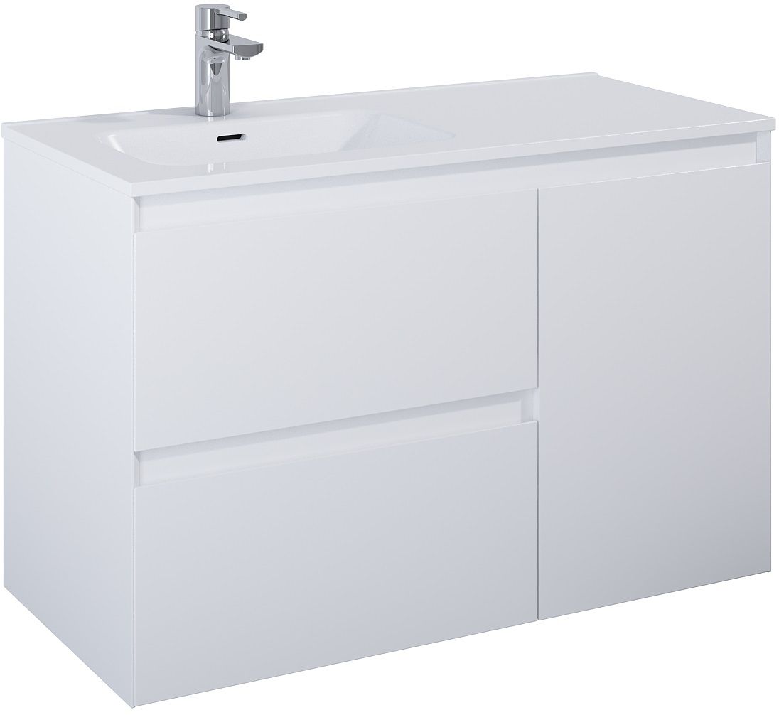 Darmowa Dostawa - Szafka 100x45.8x63.5 cm podumywalkowa wisząca biała Elita Split RE011006055290