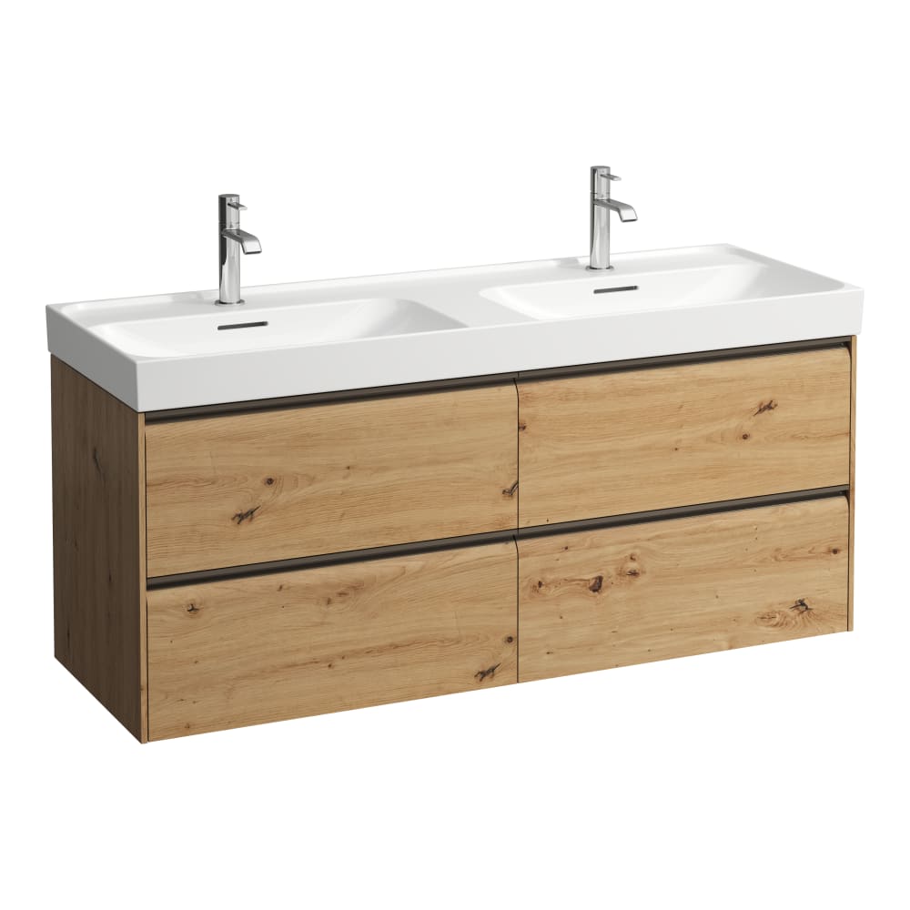 Darmowa Dostawa - Szafka 128.5x45x51.5 cm podumywalkowa wisząca dąb Laufen Meda H4216440112671