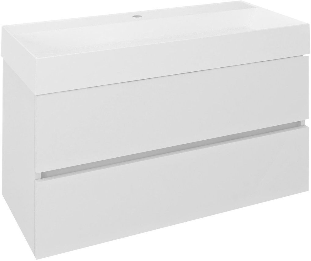 Darmowa Dostawa - Szafka 95x43.5x50 cm podumywalkowa wisząca biała Sapho Odetta DT1003030