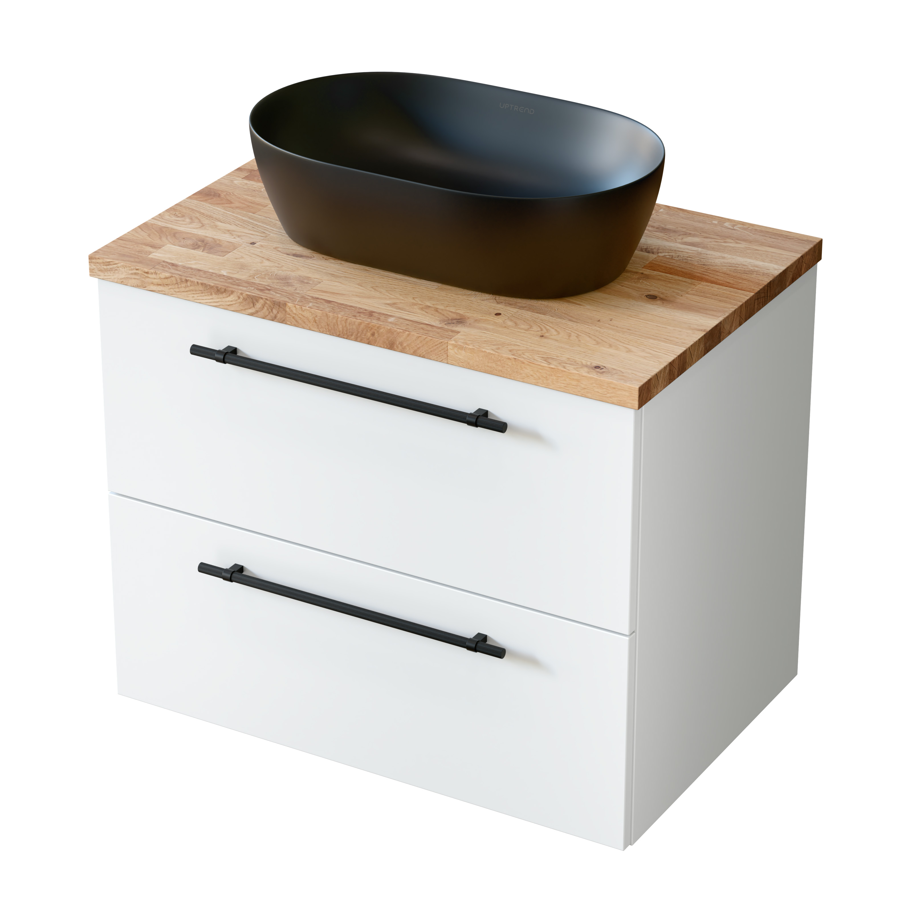 Darmowa Dostawa - Szafka z blatem 80.5x46x52.7 cm podumywalkowa wisząca biała Uptrend Nava 004SU8001999BL8001