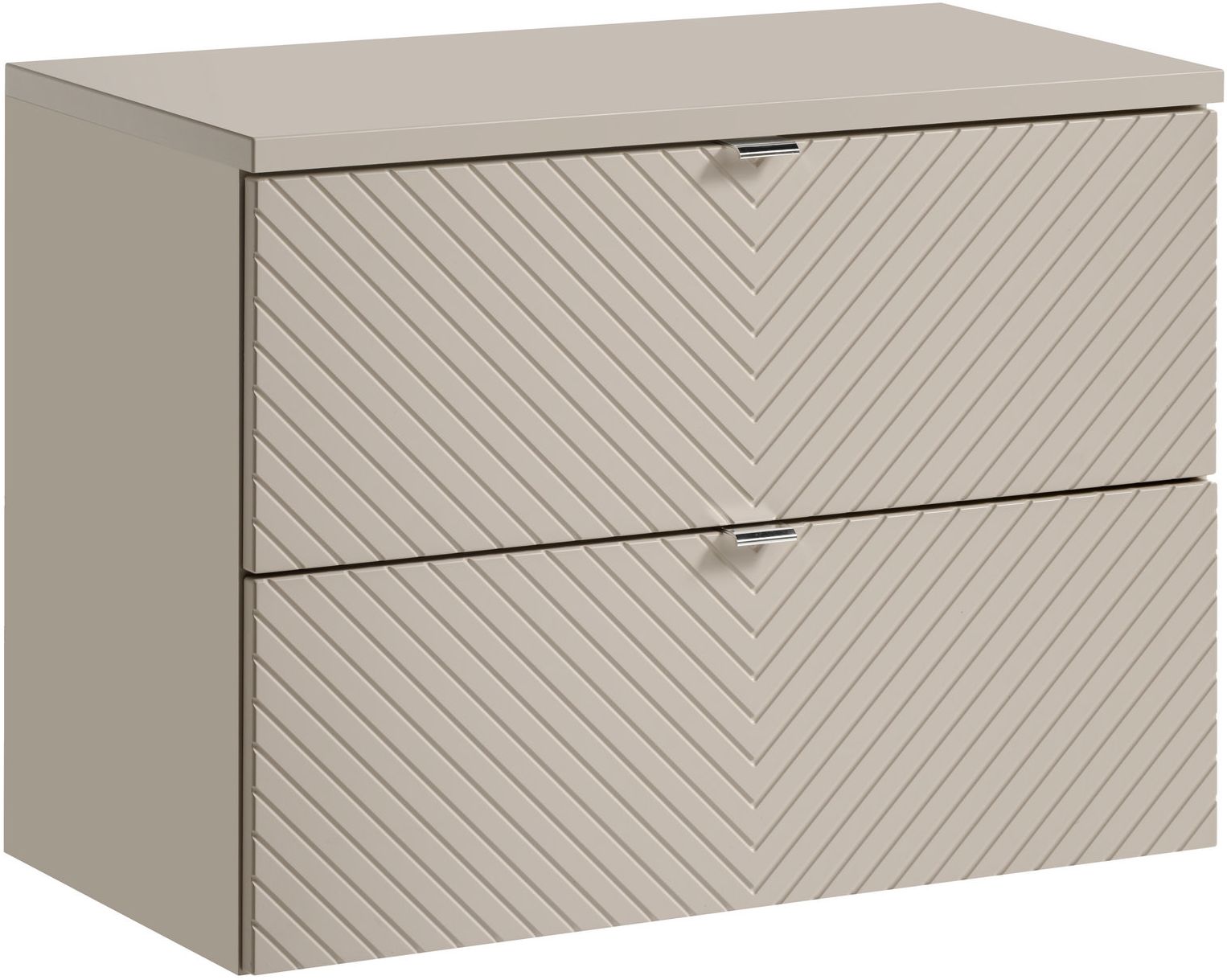 Darmowa Dostawa - Szafka z blatem 80x39x57 cm podumywalkowa wisząca beżowa Comad Viva Cashmere SETVICBCASHMERE80CMS