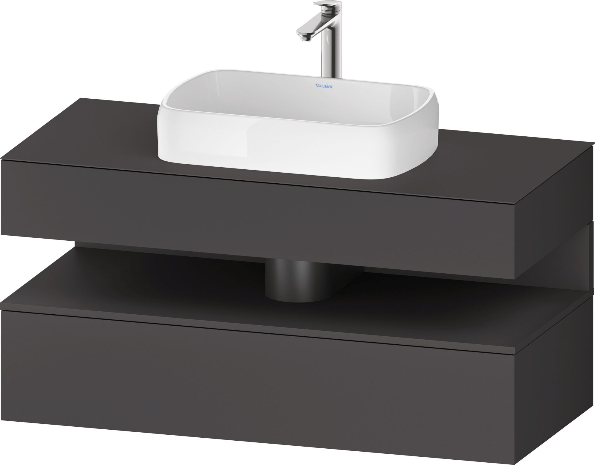 Darmowa Dostawa - Szafka 120x55x60 cm podumywalkowa wisząca grafit Duravit Qatego QA4732049490010