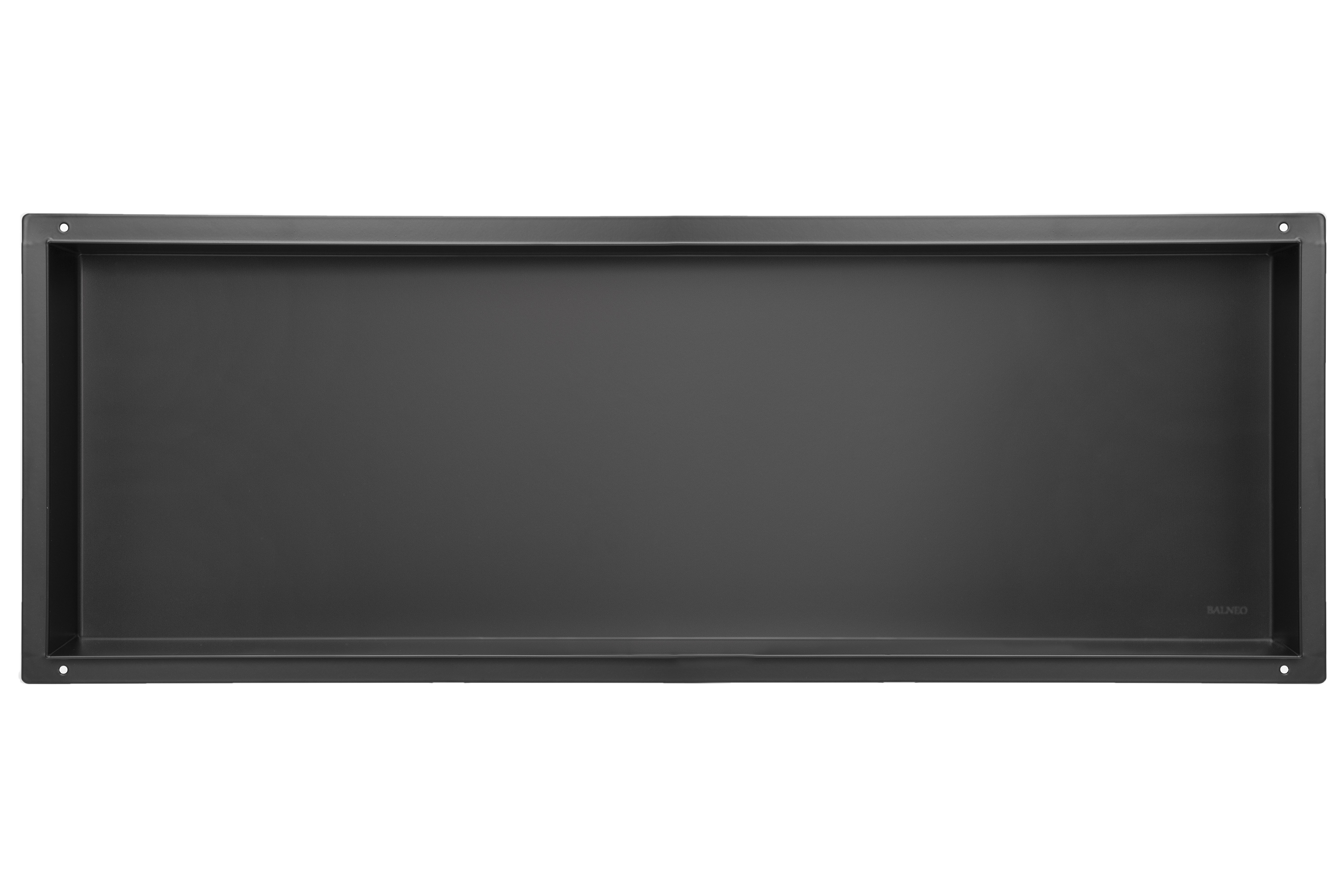 Darmowa Dostawa - Półka wnękowa 90 cm czarna Balneo Wall-Box No Rim Black OBBL6NR